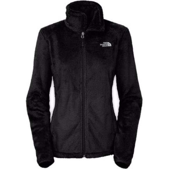 north face women's black fuzzy jacket